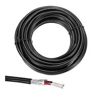 sourcing map 1 câble blindé UL2464 22 AWG 7,6 m 300 V 2 conducteurs en PVC électrique CNC avec blindage double couche pour appareils ménagers, câblage automobile