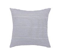 sourcing map 1 housse de coussin en toile à rayures avec fermeture éclair pour canapé, chambre, 45 x 45 cm, bleu et blanc