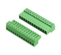 sourcing map 1 lot de connecteurs à vis à 13 broches de 3,81 mm pour montage sur circuit imprimé, prise Phoenix à angle droit enfichable pour modules d'alimentation audio électroniques à monter