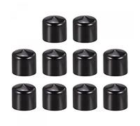 sourcing map 10 Paquet 52mm ID Noir Vis Filetage Protecteurs Caoutchouc Terminal Capuchons Boulon Couvercles pour Vis Boulon Meubles Tuyau