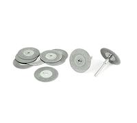 sourcing map 10 pcs 30mm revêtement diamant Cut Off rotatif Disques Meule w mandrin 1/8"