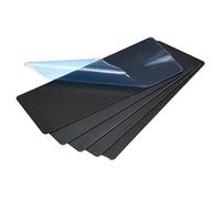 sourcing map 10 Pcs Métal Carte 80mm x 30mm x 0.5mm Aluminium Plaque Noir | Anodisé