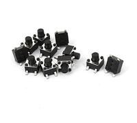 sourcing map 10 pièces Surface Mounted Devices SMT Momentanée Mini Tactile Bouton Poussoir Interrupteur 4.5x4.5x5.5mm