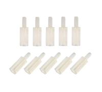 sourcing map 100 Pcs M2,5 x 10mm + 6mm PC Planche Hexagonal Fileté entretoise Remplacement
