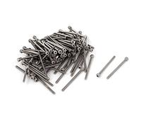 sourcing map 100 Pcs M2x30mm inoxidable acier boulons hexagonale Vis à tête creuse 32mm long