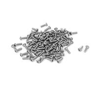 sourcing map 100 Pcs M2x6mm Acier Inoxydable vis vis vis tête ronde