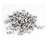 sourcing map 100 Pcs M4x11mm aluminium à tête filetée écrous rivet Insért Nutserts