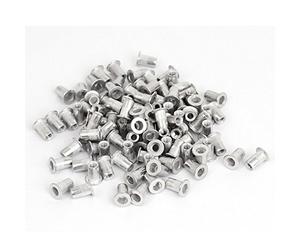 sourcing map 100 Pcs M4x11mm aluminium à tête filetée écrous rivet Insért Nutserts