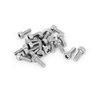 sourcing map 100 Pcs vis M2,5 x7mm Acier Inoxydable boulons tête hexagonale Clé 9 mm Long