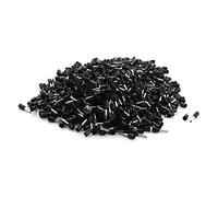 Cosse à sertir SOURCING MAP 1000pcs 1,5mm²(16AWG) Embout Câble électrique Fil Sertissage Borne Connecteur Terminal Noir Tube Isolé