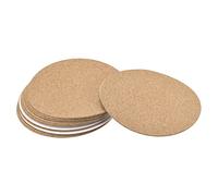 sourcing map 100mm Diamètre Dessous de Verre Rond sous-Verres 1mm Épais Liège Coupe Tapis Autocollant Tampon 12pcs