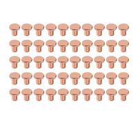 sourcing map 100Pcs 1/8"x5/32" Tête plate Cuivre Rivets solides attaches