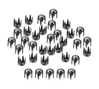 sourcing map 100Pcs 3mm Noir Clous Ronds en Forme de Dôme en Métal | Perles à Griffes, Rivets à Pointes, Points Punk Rock, pour l'Artisanat du Cuir Vêtements Ceinture Sac