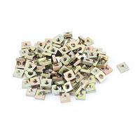 sourcing map 100pcs écrous carrés zingués ton bronze M3x5.5mmx2mm