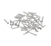 sourcing map 100pcs M1-0.25 X 6 mm Plat Rond Diriger Vis pour Meubles