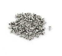 sourcing map 100pcs M1.2 x 3mm Acier Inoxydable Tête Cruciforme Vis Autotaraudeuse