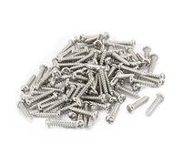 sourcing map 100pcs M2 x 10mm Acier Inoxydable Vis Phillips Vis Autotaraudeuse Tête Ronde