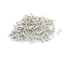 sourcing map 100pcs M2 x 8mm Acier Inoxydable Vis Vis Autotaraudeuse Tête Ronde