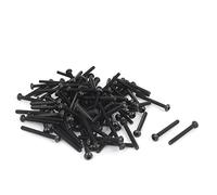 sourcing map 100pcs M2x20mm Acier alliage hexagonale prise tête vis boulon | 10.9