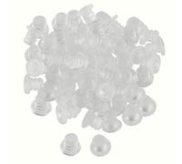 sourcing map 100pcs Pare-choc de Table en Verre Tige Patin de Protection Meuble Patio Anti-collision Anti-bruit Souple Intégré Transparent 5mm