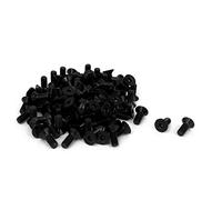 sourcing map 100pcs Vis à Tête Fraisée Plate à Six Pans Creux Vis à Douille Hexagonale Boulon M4x10mm Metrique Noir