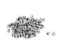 sourcing map 100pcs Vis Tête Fraisée Cruciforme Tête Plate Boulon M4x6mm Acier Inoxydable
