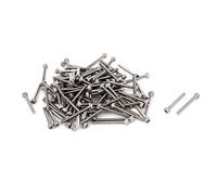 sourcing map 100pièces M1.6x16mm en acier inoxydable à tête hexagonale Vis 0.35mm Machine