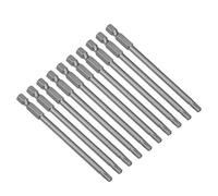 sourcing map 10pc Embout de Tournevis 100mm tige Hex 1/4 T25 Torx sécurité magnétique S2 Acier haute