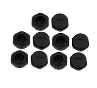 sourcing map 10pc PG13.5 Nylon Filetage mâle Presse-étoupe Cap Rond Visser Couverture Noir
