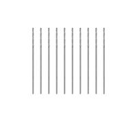 sourcing map 10Pcs 0.65mm HSS(Haute Vitesse Acier) W6542 Micro Perceuse Pointes Entièrement Sol Débardeur 28mm Longueur Perceuse Pointe pour Doux Acier Cuivre Aluminium