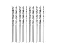 sourcing map 10Pcs 2.35mm HSS(Haute Vitesse Acier) W6542 Micro Perceuse Pointes Entièrement Sol Débardeur 56mm Longueur Perceuse Pointe pour Doux Acier Cuivre Aluminium
