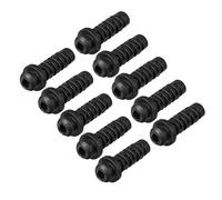 sourcing map 10pcs 4mm Dia Interne Manchon Cordon Protecteur Fil d'alimentation Démarrage Gaine Flexible PVC Passe-Cable Noir