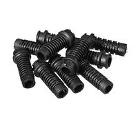 sourcing map 10pcs 7,5.0mm Manchon Cordon Protecteur Fil d'alimentation Sortie de Machine Gaine Passe-câble Passe-Fil PVC Flexible démarrage Noir