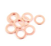 sourcing map 10pcs 8mmx13mmx1mm plat Bague cuivre Rondelle joint étanchéité attache