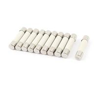 sourcing map 10pcs AC 250V 15A Coup Rapide Céramique Fusibles Tubes Cylindrique 6x30mm, Fusibles à Fusion Rapide