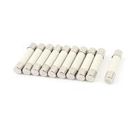 sourcing map 10pcs AC 250V 16A 6x30mm Coup Rapide Cylindrique Céramique Tube Fusibles, Fusibles à Fusion Rapide
