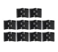 sourcing map 10pcs Acrylique Charnières, 0.9 x 1.3 pouce Mini Quincaillerie pliable Charnières Piano Charnières pour Caisse Boîte Artisanat, Noir