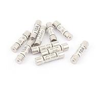 sourcing map 10pcs Bas Coupure Pouvoir 6x25mm 10A 250V Cartouche Céramique Fusibles, Fusible à Tube, Fusibles à Fusion Rapide