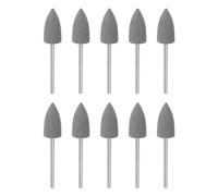 sourcing map 10pcs Caoutchouc Polissage Mèche Silicone Polissage Roues 120 Grain 10mm Dia Monté Meulage Tête pour Électrique Broyeur Rotatif Outil, Conique Forme