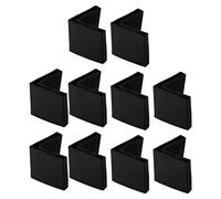 sourcing map 10pcs Casquette Pieds Chaise Angle Fer Forme L Patin Meuble Table Embout Capouchon Cornière Protection Noir 40 x 40mm