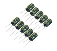 sourcing map 10pcs condensateur électrolytique alu faible ESR 1500UF 16V 105°C 3000H 10x17mm