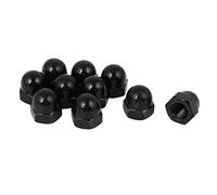 sourcing map 10pcs Écrou Borgne Noir M12 Hexagonal Dôme Clous Carbure Acier Décoratif pour Vis Boulon
