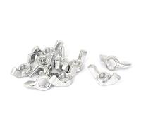 sourcing map 10pcs Écrou Papillon 3/8"-16 Zingué filetage ton argent Ecrou à Ailettes écrou à oreille