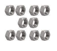 sourcing map 10pcs Écrou Pas à Gauche Hexagonal M16x1,5mm acier carbone métrique à pas fin métrique
