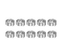 sourcing map 10pcs Fil Filetage Inserts M4 x 0.7 1D 4mm 304 Inox Acier Hélicoïdal Bobiné Fil Fileté Manchon