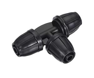 sourcing map 10Pcs Goute à Goute Irrigation Barbelé T 3-Voies 8mm/11mm Noir | Raccord, Tuyau pour Jardin Goute Ruban Tube Arroseur Système
