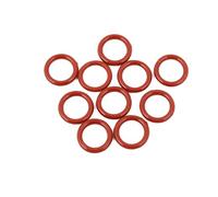 sourcing map 10pcs Joint torique 10mm x 1.5mm en caoutchouc de silicone bague d'étanchéité résistant à la chaleur rouge