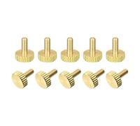sourcing map 10Pcs Laiton Molette Pouce Vis, M3x8mm Plat Poignée Boulon Boutons Attaches pour Électronique, Mécanique