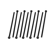 sourcing map 10pcs M3X75mm Vis à Six Pans Creux Tête Hexagonale Boulon Vis Moleté Entièrement Fileté Noir