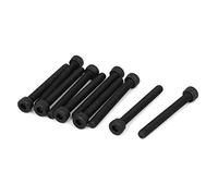sourcing map 10pcs M4 x 35 mm Vis à Tête Cylindrique Hexagonale Six Pans Creux Boulon en Acier Allié 12,9 grade DIN912 Noir